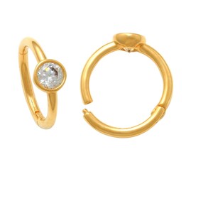 10kt Solid Gold | Septum Ring |  Body Jewelry | Solid Gold | Daith Piercing | Septum Hoop | Nose Hoops | Septum Clicker I Fashion Jewelry