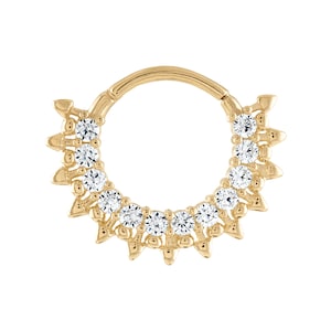 10kt Solid Gold | Septum Ring |  Body Jewelry | Solid Gold | Daith Piercing | Septum Hoop | Nose Hoops | Septum Clicker I Fashion Jewelry