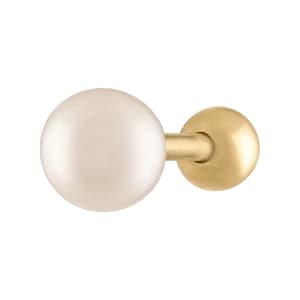 10kt Solid Gold | Solid Gold Cartilage | Helix Piercing | Tragus earring | Pearl Helix | Everyday Jewelry | Minimalistic Jewelry I Cartilage