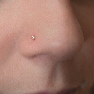 10kt Nose Ring | Solid Gold  | Gold Nose Ring | Gold Nose Stud | Gold Jewelry I Everyday Jewelry I Minimalistic Jewelry