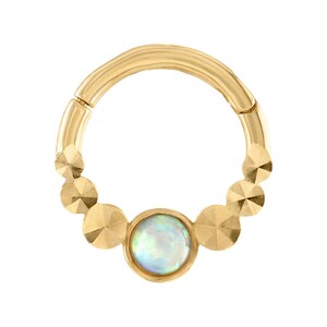 10kt Solid Gold | Septum Ring |  Body Jewelry | Solid Gold | Daith Piercing | Septum Hoop | Nose Hoops | Septum Clicker I Fashion Jewelry