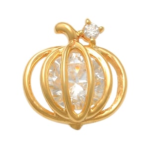 10kt Solid Gold I Helix Piercing | Tragus earring | Cartilage Piercing I CZ Cartilage I Minimalistic Jewelry I Pumpkin Cartilage | 18 Gauge