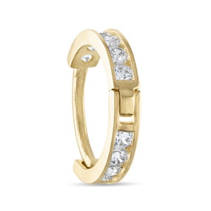10kt Solid Gold I Helix Piercing | Tragus Earring | Solid Gold | CZ Cartilage | Fashion Jewelry I Helix earring hoop
