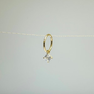 14kt Solid Gold | 8mm OR 10mm Gold Hoop | Solid Gold Hoops | 10K Charm | Clicker Hoops I Gold Hoops I Hoop Earrings I Earrings with Charms