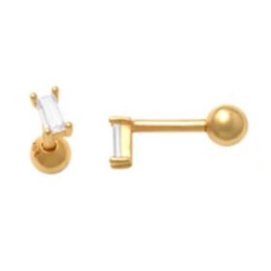 10kt Solid Gold | Cartilage I Solid Gold | Helix Piercing | Tragus earring | CZ Helix | Everyday Jewelry | Minimalistic Jewelry