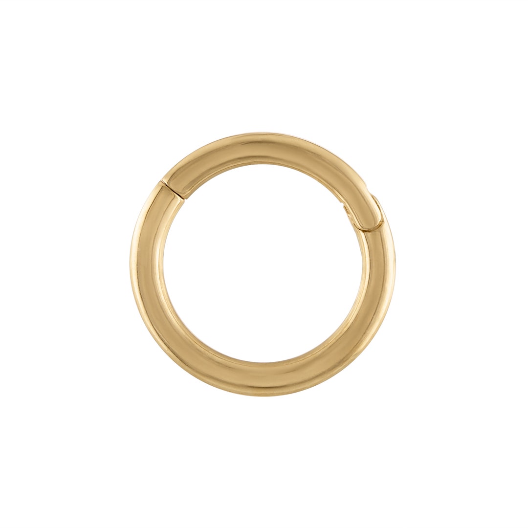 14kt Solid Gold Hoop Belly Ring Belly Button Rings Body Jewelry Clicker Belly Hoop I