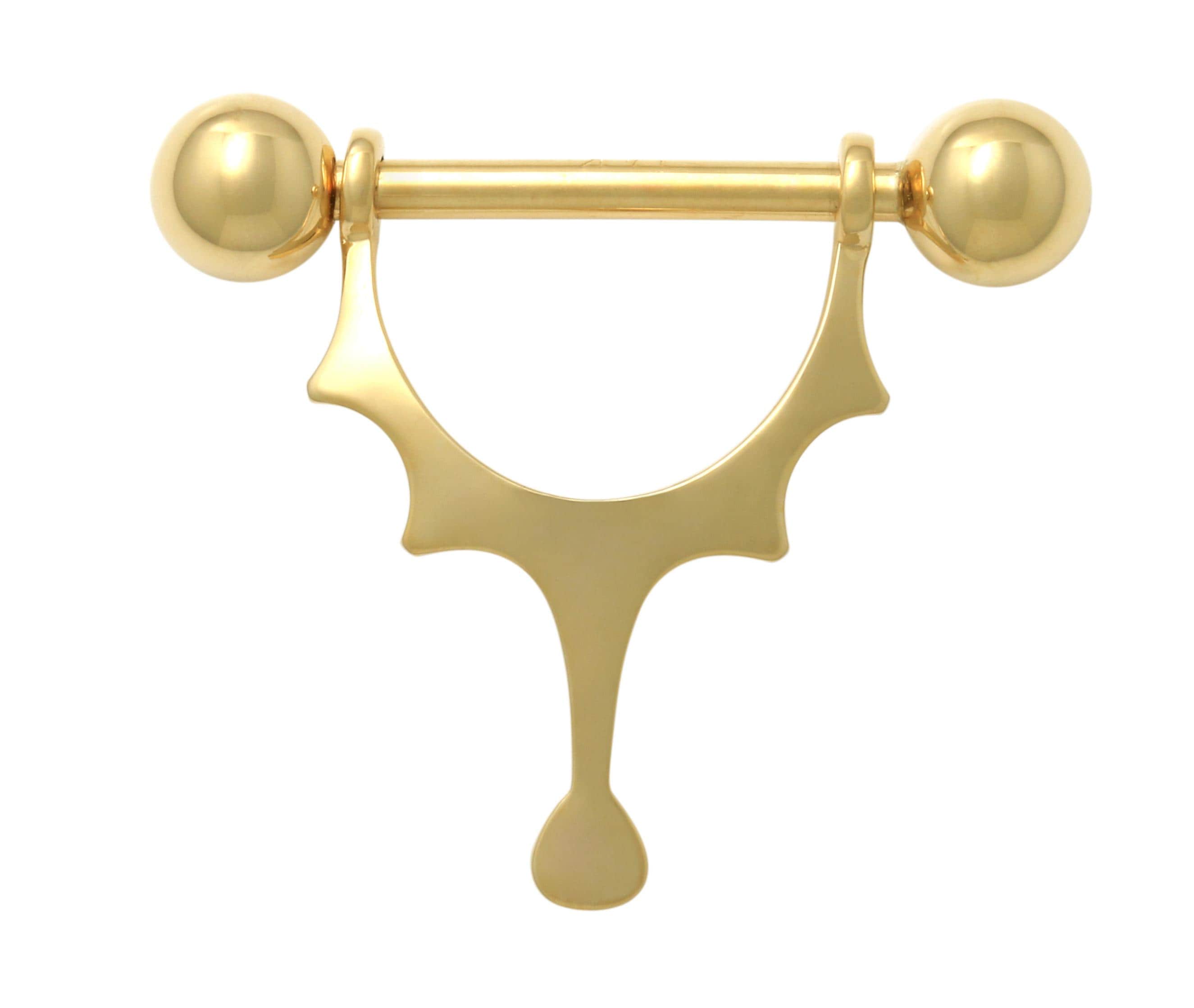 14kt Solid Gold Nipple Ring | 14 Gauge | Straight Barbells | Nipples ...