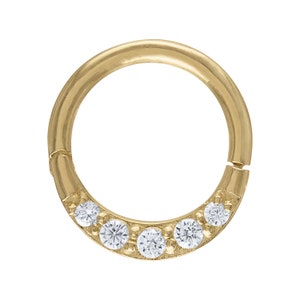 10kt Solid Gold | Septum Ring |  Body Jewelry | Solid Gold | Daith Piercing | Septum Hoop | Nose Hoops | Septum Clicker I Fashion Jewelry