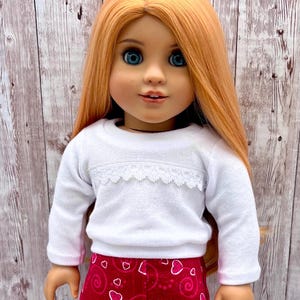 White Shirt Lace 18 inch doll clothes