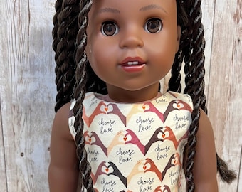 Always "Choose Love" Sleeveless Top: 18 Inch Doll Clothes