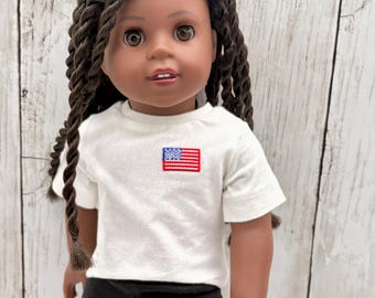 Patriotic Tee 18 inch doll clothes