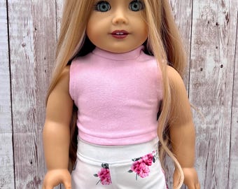 Pink Sleeveless Turtleneck 18 inch doll clothes