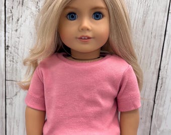 Camicia rosa oversize per bambole da 18 pollici