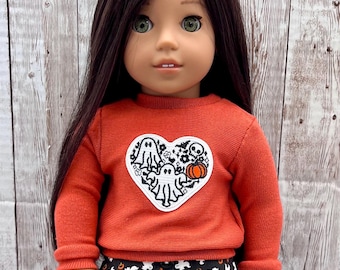 Oranje spooktrui 18 inch poppenkleertjes