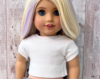 Basic White Short Sleeve Tee Crewneck 18 inch doll clothes