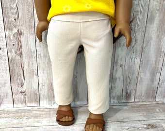 Pantalones de ajuste delgado crema ropa de muñeca de 18 pulgadas se adapta a muñeca como American Girl