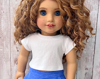 Basic White Short Sleeve Tee Crewneck 18 inch doll clothes