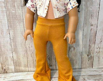 Mustard Yellow Bell Bottom Pants 18 inch doll clothes