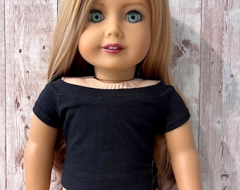 Black Off Shoulder Top 18 inch doll clothes