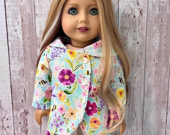 Floral Spring Wrap Jacket 18 inch doll clothes