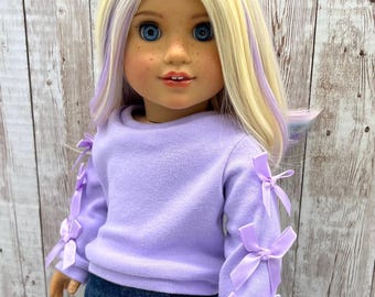 Shirt zacht lavendel 18 inch poppenkleertjes