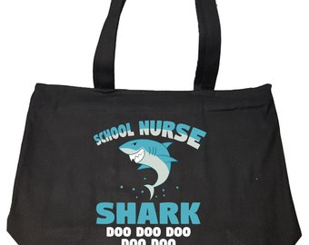 Nursing School Nurse Shark - Fashion Zip Tote Bag