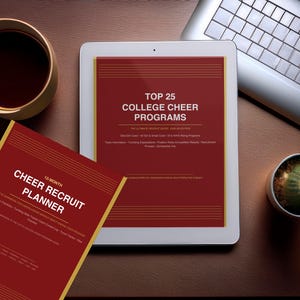 College Cheer Recruiting Guide + 12-Month Planner | Top 25 Programs | Digital Download | DIA Coed | All Girl | NAIA | PDF + Editable