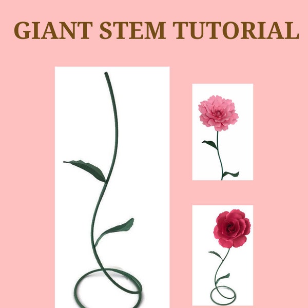 Giant Flower Stem Tutorial, DIY Large Flower Stem, Giant Paper Flower Stand, Stem for Giant Paper Flower, Free Standing Paper Flowers Stem