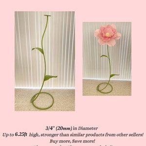 Free Standing Giant Flower Stem Free Standing Large Paper Flower Stand Large Flower Stem Standing Paper Flowers Giant Flower Stand