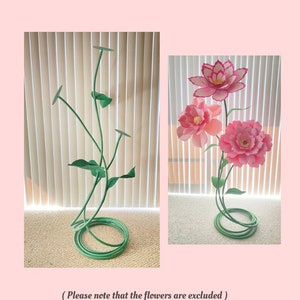 How to make the base and stem for giant organza flowers