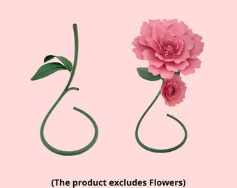 Free Standing Giant Flower Stem Free Standing Large Paper Flower Stand Large Flower Stem Standing Paper Flowers Giant Flower Stand