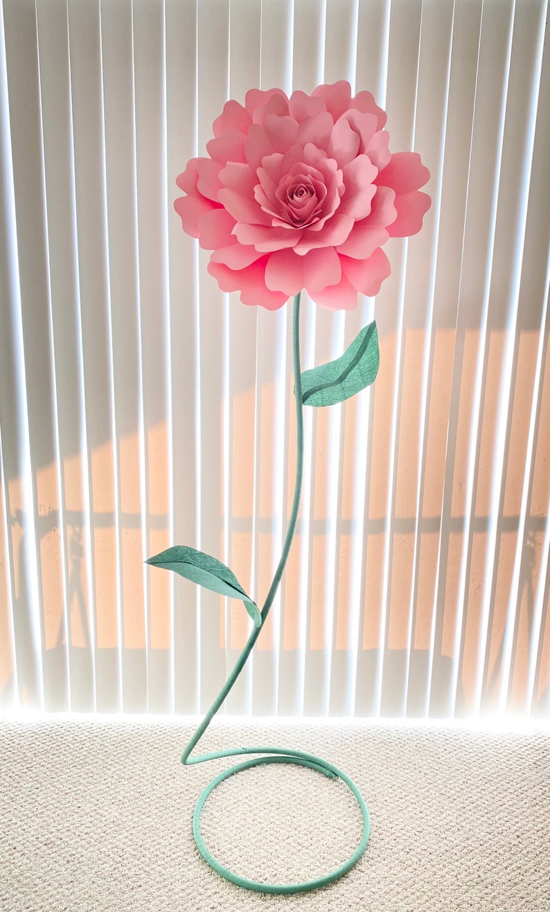 Giant Flower Stem Tutorial, DIY Large Flower Stem, Giant Paper Flower Stand, Stem for Giant Paper Flower, Free Standing Paper Flowers Stem image 4