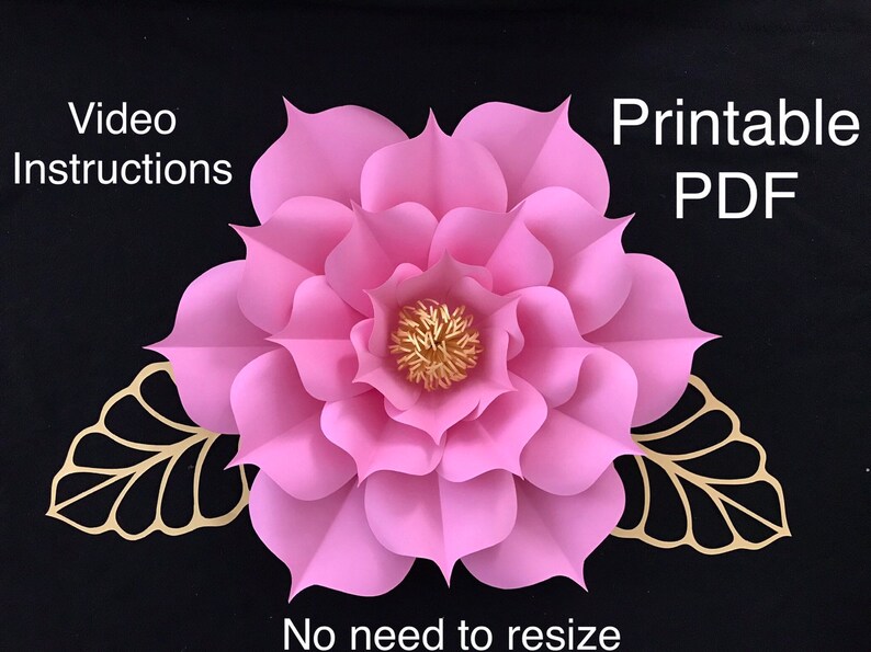 PDF Paper Flower Template Printable for Paper Bouquets Wall Decor Backdrop, Printable Bouquets, Big Paper Flower Template, Bouquets template graphic about Flower Template Printable named PDF Paper Flower Template Printable for Paper Bouquets Wall Decor Backdrop, Printable Bouquets, Huge Paper Flower Template, Bouquets template