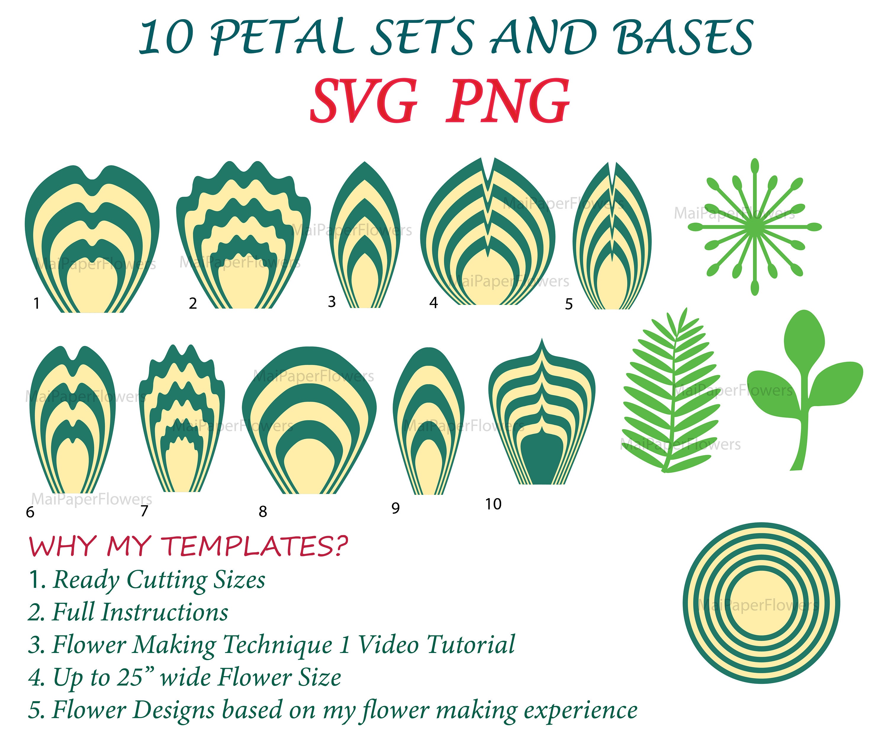 Download Free Digital Giant Paper Flower Svg Png Combo Large Paper Flower Etsy SVG Cut Files