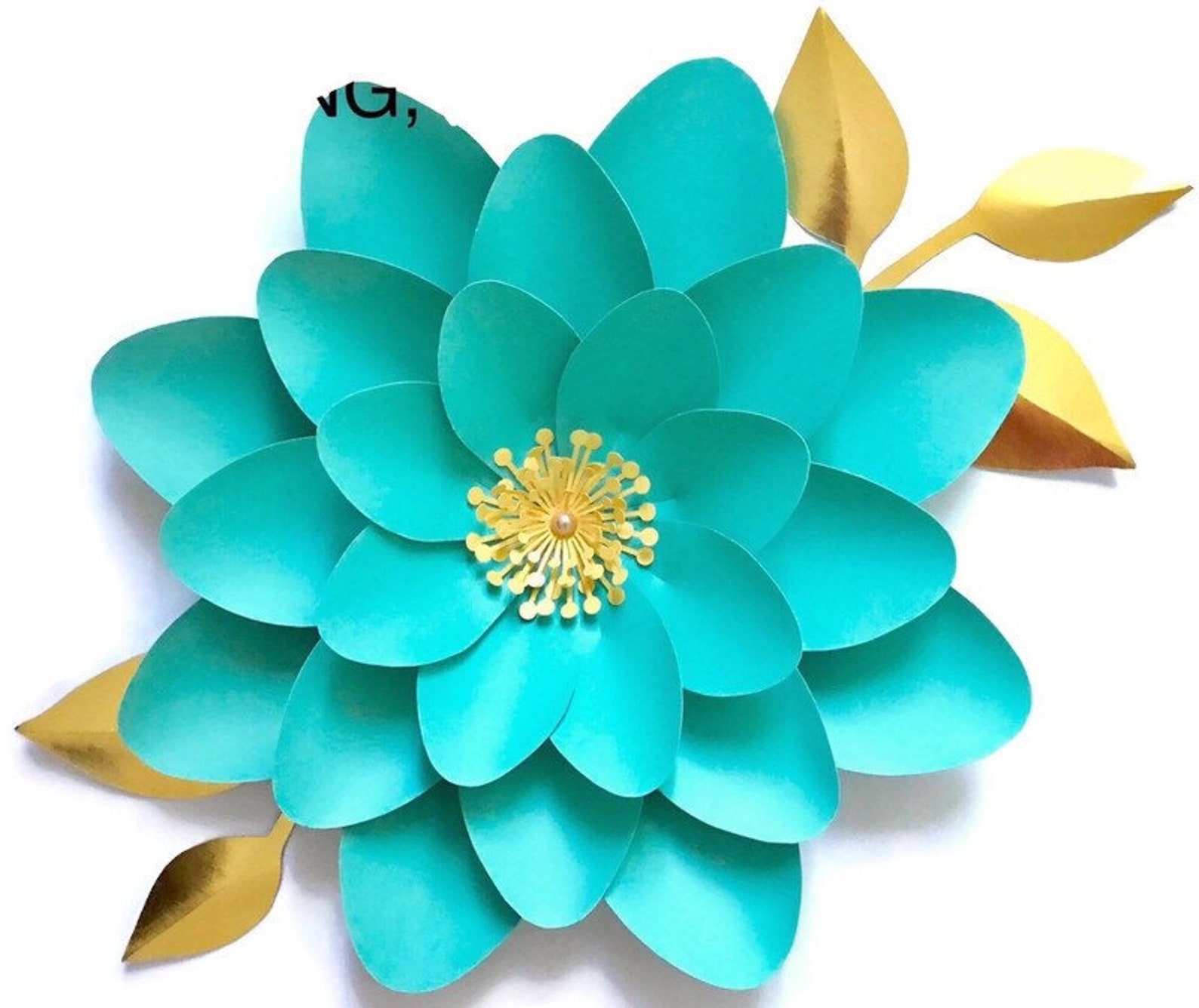 Giant Paper Flowers Template SVG DXF PNG Pdf Paper Flower Cut Etsy