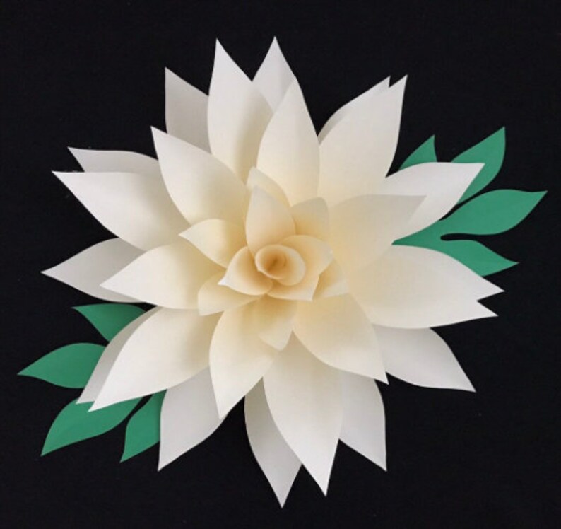 Digital Paper Flower Template PDF Set of 8 Large Paper Flowers Etsy