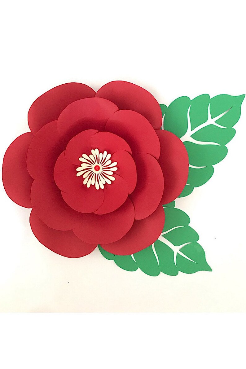 6 Papier Blume Blätter SVG PDF DXF PNg Zweig Svg Rose