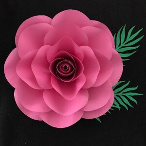 Giant Paper Rose Template Printable PDF Set of 4, Digital Paper Rose ...