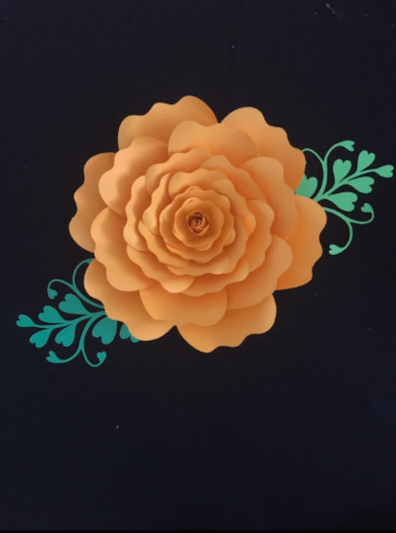 Large Paper Flower Template PDF Printable Combo Digital Paper Etsy