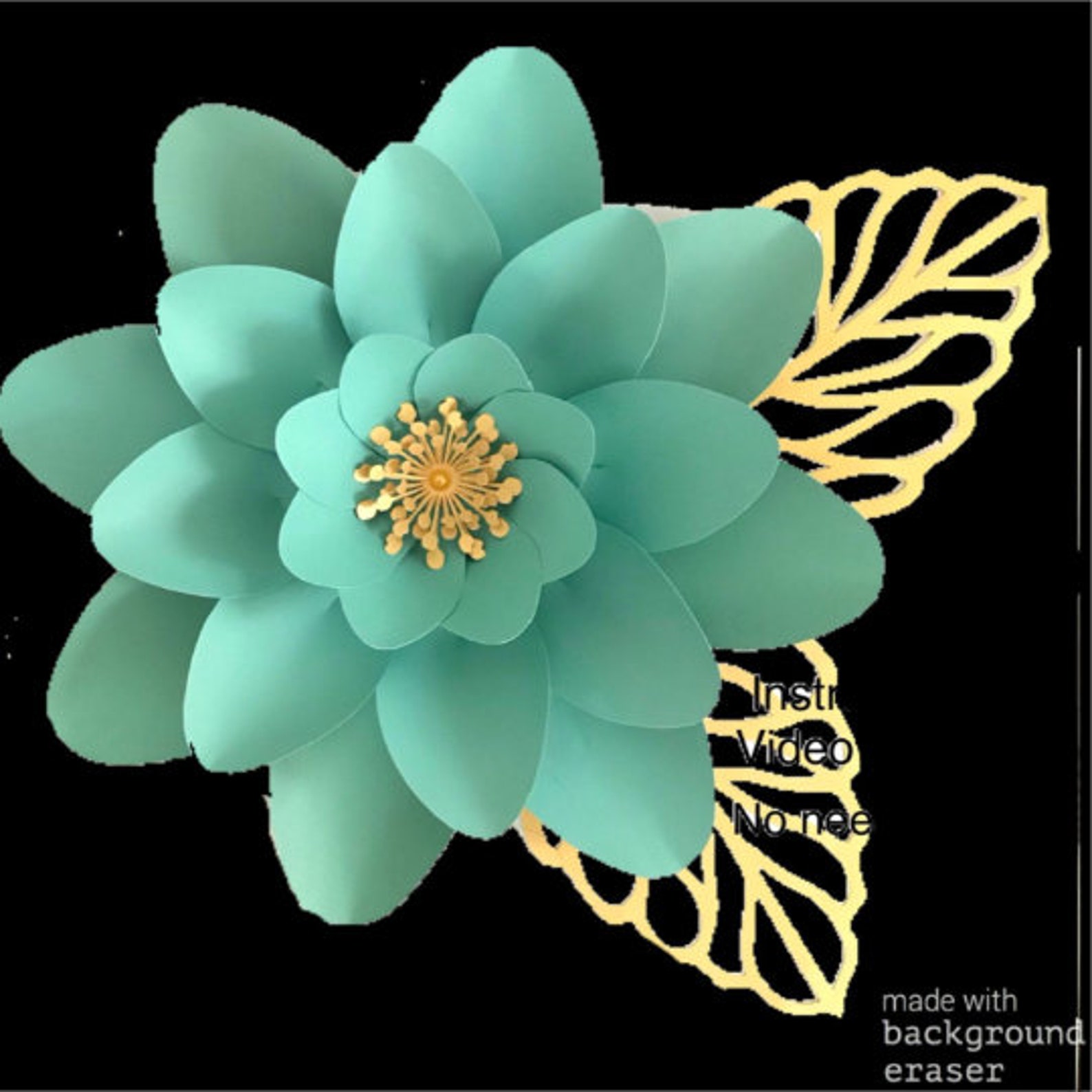 Digital Paper Flower Template PDF Set of 8 Large Paper Flowers Etsy