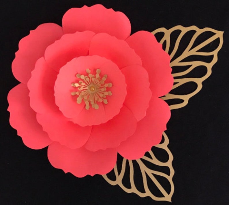 Digital Paper Flower Template PDF Set of 8 Large Paper Flowers Etsy