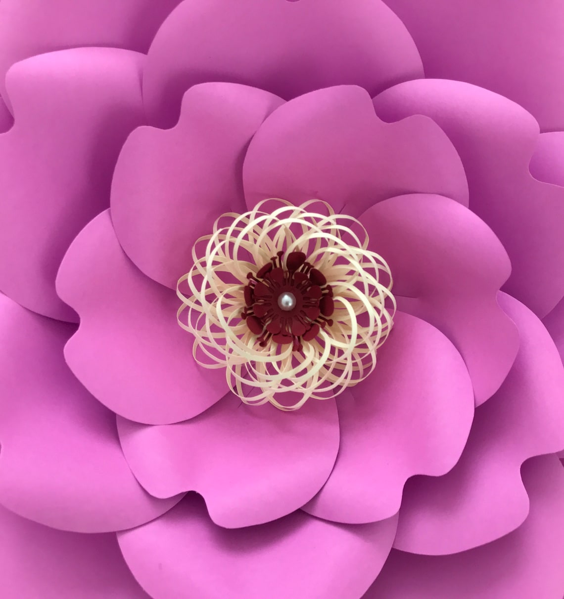 Paper Flower Center SVG DXF PNG Flower Centre Svg Paper Flower Etsy