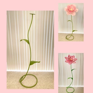 Free Standing Giant Flower Stem Free Standing Large Paper Flower Stand Large Flower Stem Standing Paper Flowers Giant Flower Stand