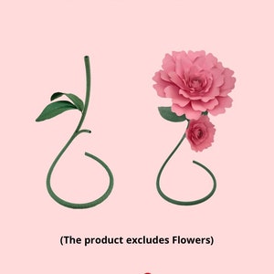 Free Standing Paper Flowers Stem, Giant Flower Stem, Large Flower Stem, Giant Flower Stand for Foam Card-stock Crepe Paper Flowers