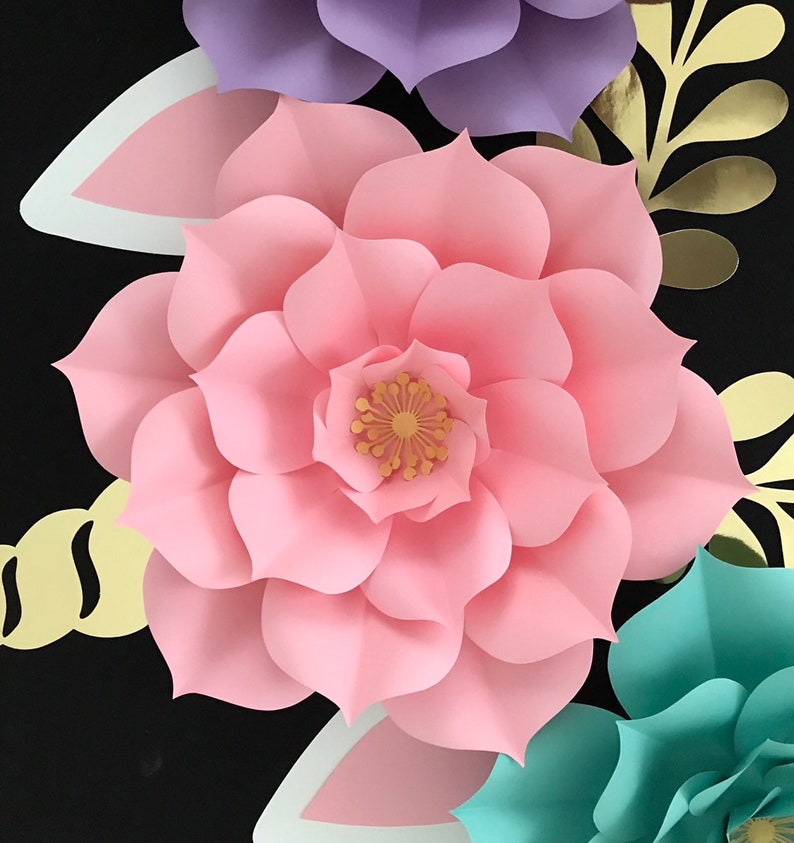 Paper Flower Template Svg Dxf Png 3d Flower Svg Paper Flowers Svg B26