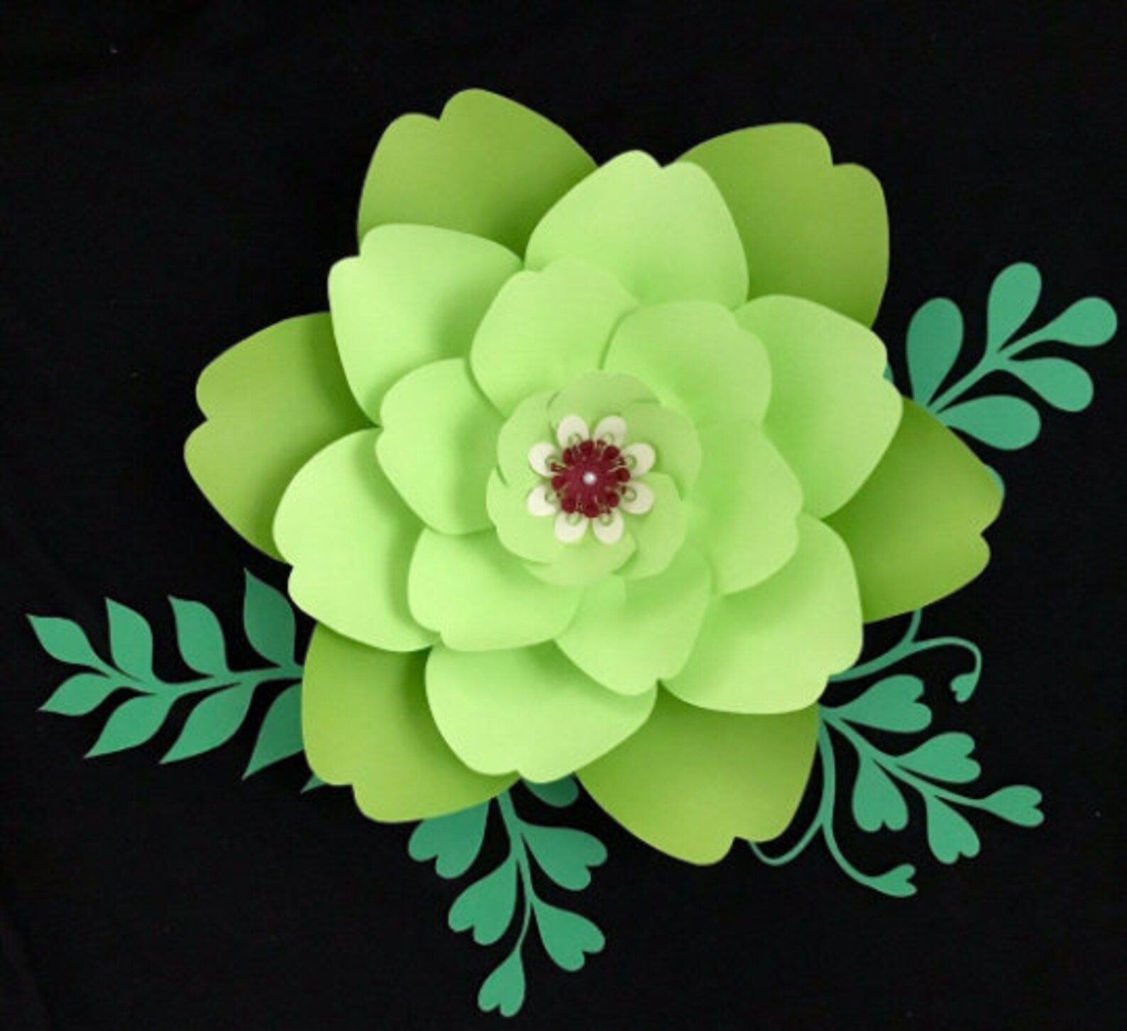 Digital Paper Flower Template PDF Set of 8 Large Paper Flowers Etsy