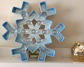 8" Custom Made Snowflake Winter Marquee Light - Winter Decor Light Up Marquee Nursery Decor Home Decor Wedding Centerpieces Cake Topper