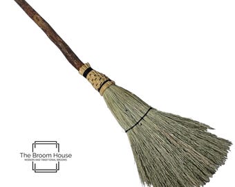 Weirbroom – Handcarved Spirit Face Hearth Broom