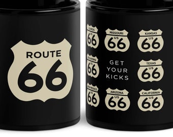 Ruta 66 Taza de café negro