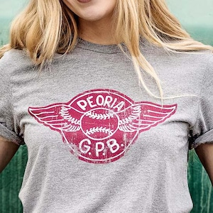 Peoria Redwings - Girls Professional Baseball Short-Sleeve Unisex T-Shirt image 1